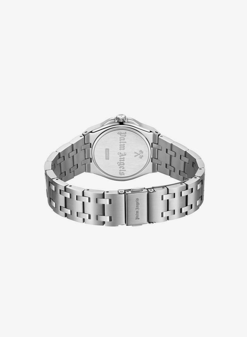 Palm Angels Lunaire Silver Dial Silver Stainless Steel Bracelet Analog Watch for Women, 34mm - Image 3