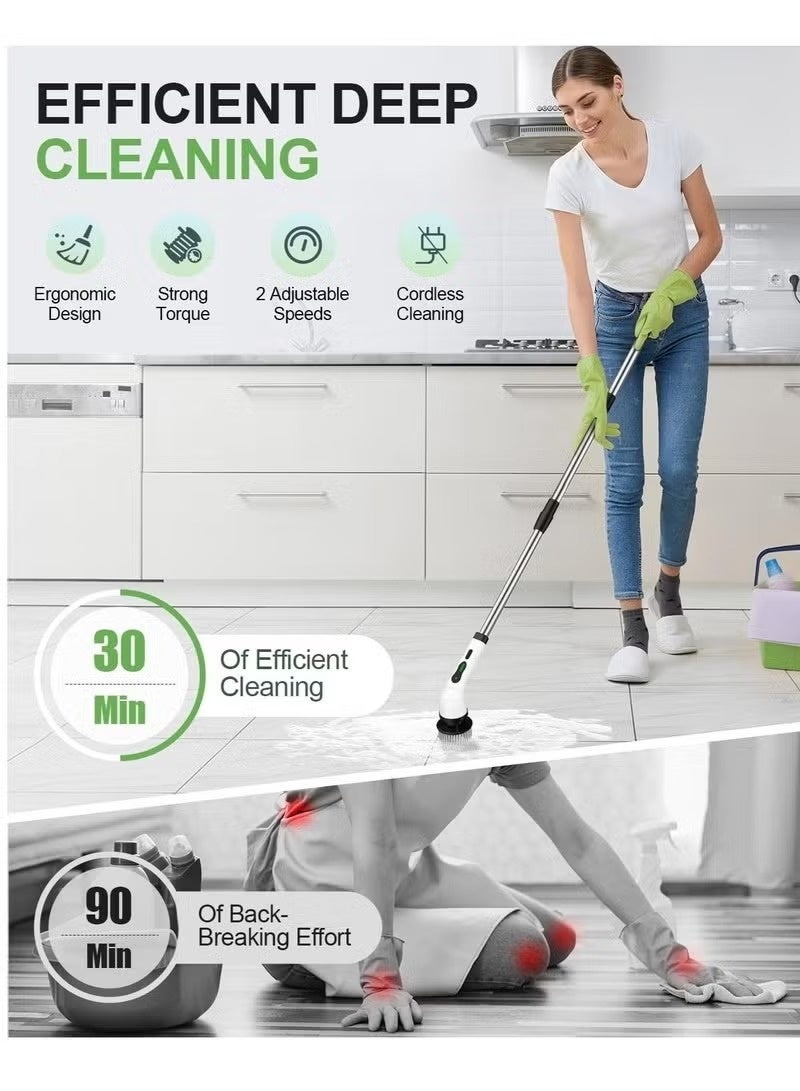 Electric Spin Scrubber with 9 Brush Heads | Powerful Electric Cleaning Brush for Household Use - Image 2