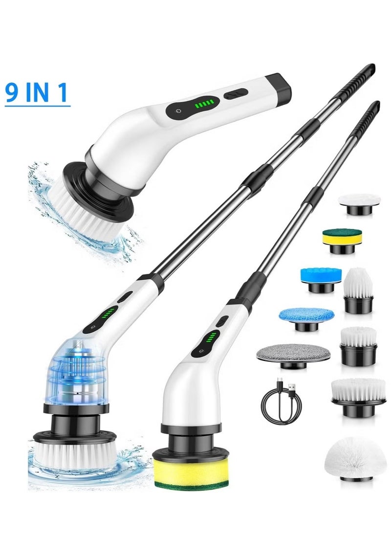 Electric Spin Scrubber with 9 Brush Heads | Powerful Electric Cleaning Brush for Household Use - Image 4