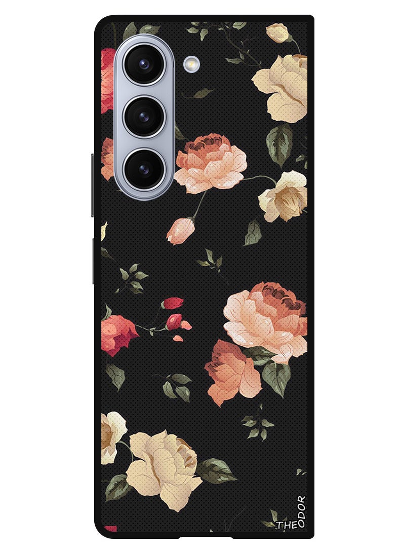 Theodor Protective Case Anti Scratch Shock Proof Bumper Cover For Samsung Galaxy Z Fold 6 Colourful Lotus  - Image 1