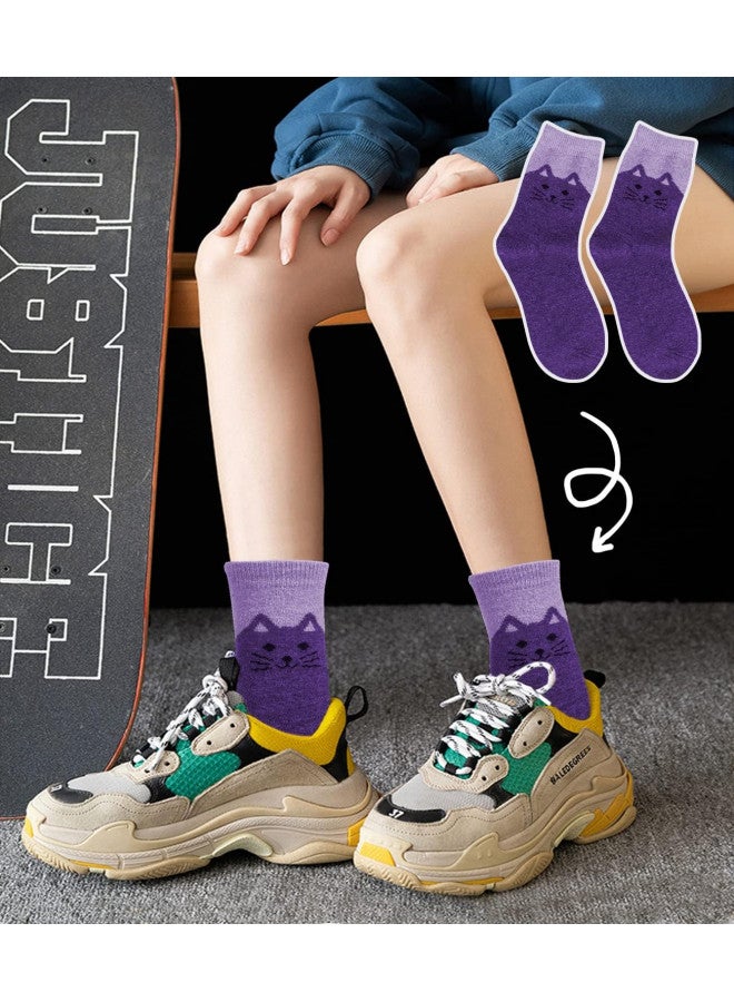 YSense 5 Pairs Womens Wool Socks Thick Knit Warm Winter Socks Cozy Comfy Socks Gifts for Women - Image 4