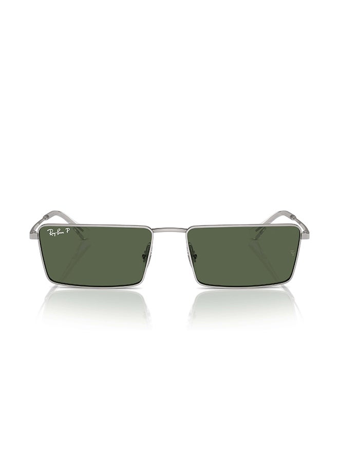 Ray-Ban Unisex Emy Bio-Based RB3741 003/9A Unisex's Full Rim Rectangular Polarized Sunglasses - Lens Size: 56 mm - Image 1