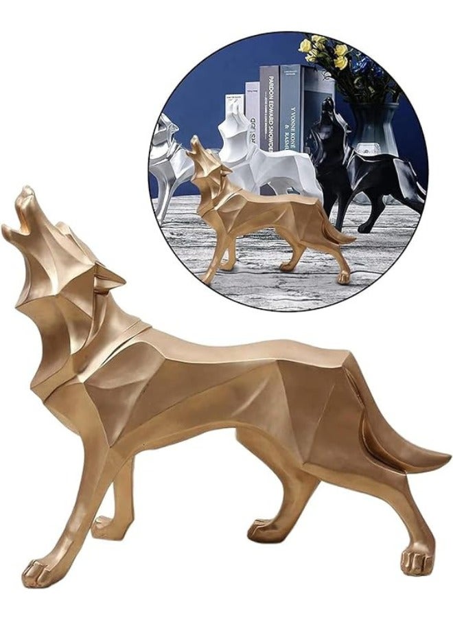 Lukadah Premium Quality Wolf Sculpture Animal Statues Figurines for Home Decor Vintage Sculpture-Home Decor/Office Decor-Showpice for Shelves  - Image 2