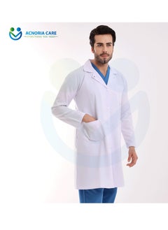 ACNORIA CARE Men's Long Medical Lab Coat For Doctors Nurses And Hospital Workers Comfortable And Elegant - From Acnoria Care - Size XL  - Image 1