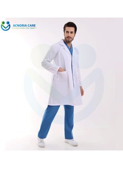 ACNORIA CARE Men's Long Medical Lab Coat For Doctors Nurses And Hospital Workers Comfortable And Elegant - From Acnoria Care - Size XL  - Image 5