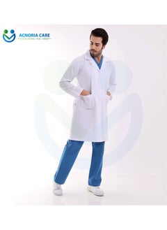 ACNORIA CARE Men's Long Medical Lab Coat For Doctors Nurses And Hospital Workers Comfortable And Elegant - From Acnoria Care - Size XL  - Image 2