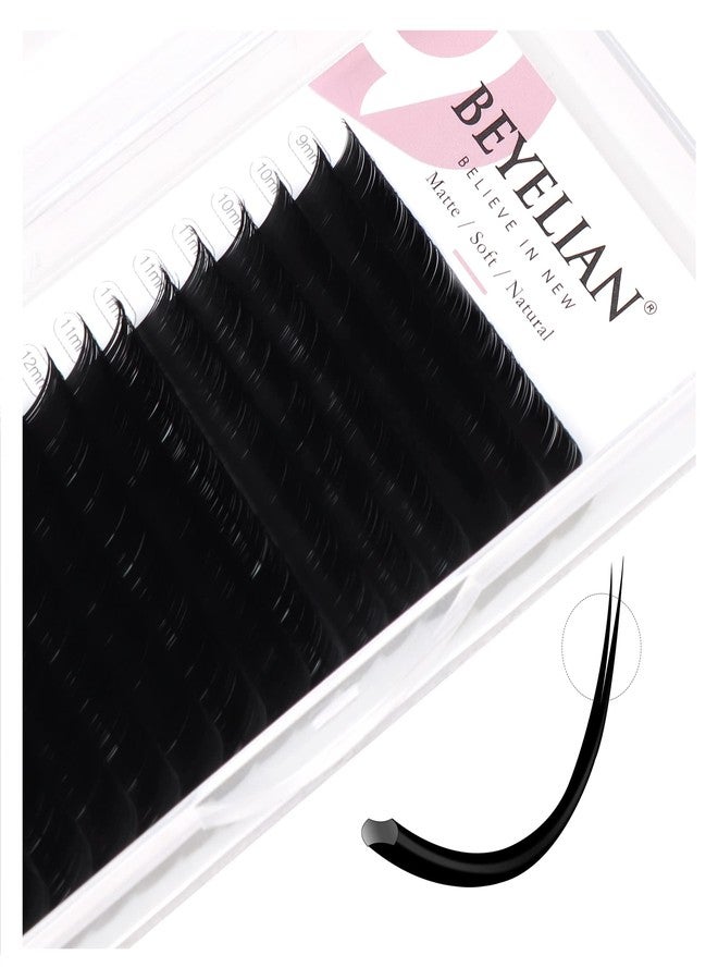 BEYELIAN Flat Eyelash Extension, Ellipse Lash Extensions 0.15 CC Curl 9-15mm 16 Rows Matte Black Eyelash Extension Supplies Classic Lash Extensions Individual Eyelashes Salon Use - Image 1