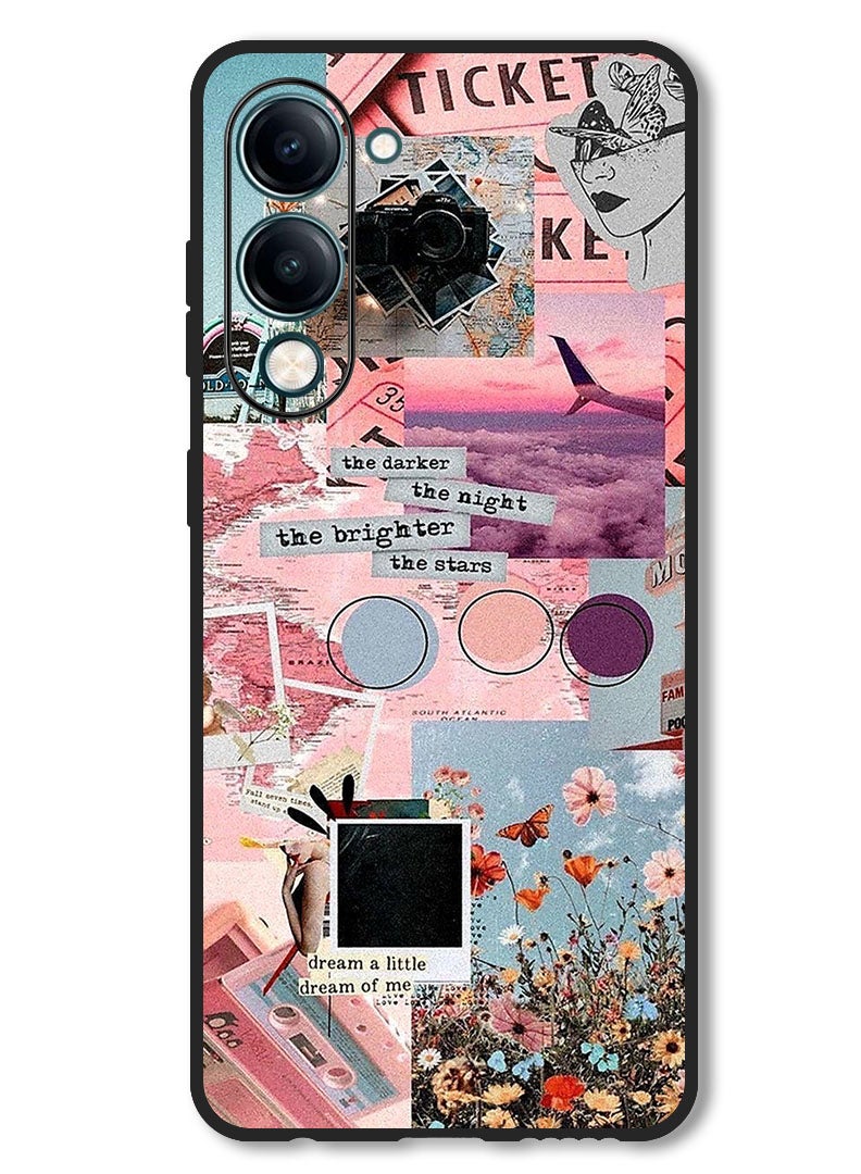 Theodor Case Compatible with Vivo Y29s Protection Shockproof Bumper Cover The Darker The Night - Image 1