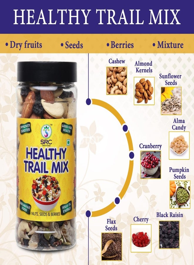 SRC CREATIONS Healthy Trail Mix | Nuts, Seeds & Berries Mixture | Super Food | Breakfast Food (250g) - Image 5