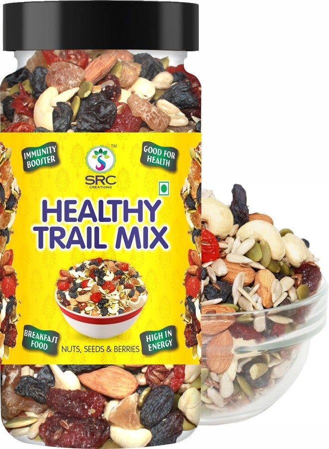 SRC CREATIONS Healthy Trail Mix | Nuts, Seeds & Berries Mixture | Super Food | Breakfast Food (250g) - Image 1