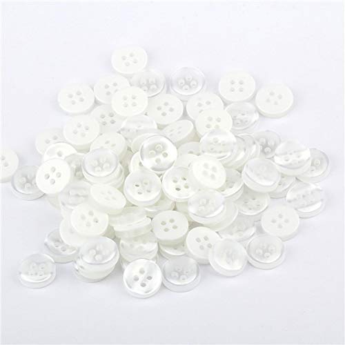 CRAFTS HAVELI CRAFTS HAVELI Resin Button 4 Hole for Shirt Clothes Dresses Tailoring Material Off White 80 Button 