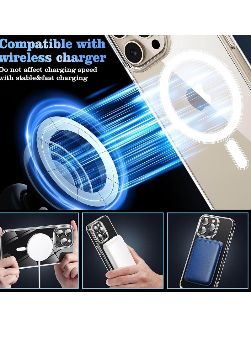 ELTRAZONE 5-in-1 Magnetic Clear Case for iPhone 15 Pro Max – MagSafe-Compatible, Includes 2x Screen Protectors & 2x Camera Lens Protectors, Scratch-Resistant - Image 3