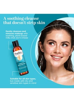 TruSkin Naturals Truskin Soothing Cleansing Milk For Face Gentle Facial Cleanser For Sensitive Skin With Plantbased Rice & Oat Milk Plus Hyaluronic Acid Gently Removes Makeup Without Stripping Skin 4.2 Fl Oz  - Image 3