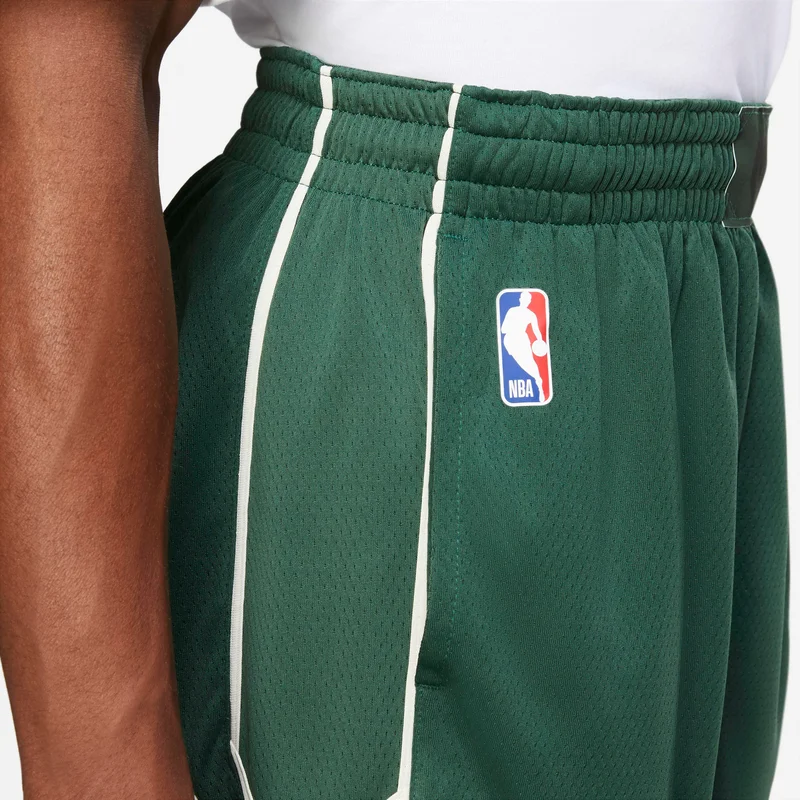 Nike Green NBA Milwaukee Bucks Road Swingman Shorts for Men | Best Price UAE