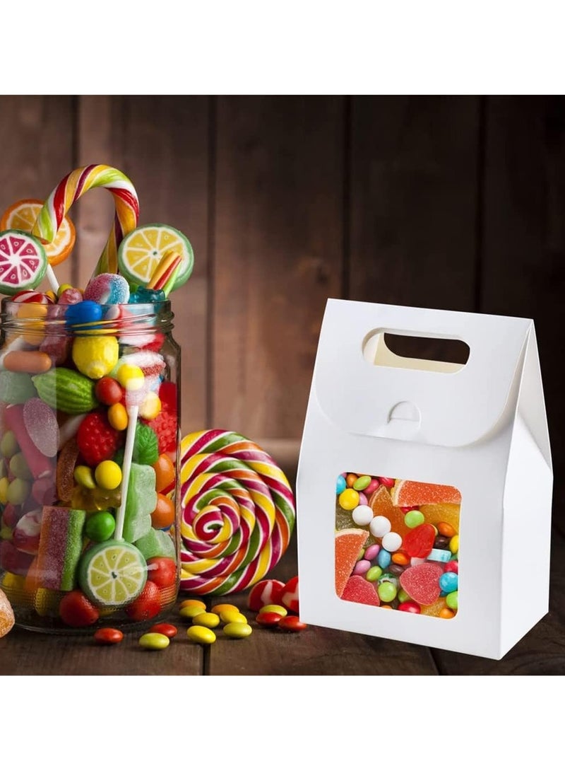 general Bread Bags, Kraft Bags Cookie Coffee Bags Gift Wrap Paper Holiday Party Bread Cookies Candy Desserts Chocolate Sandwiches Lunch Bags, 25 Pieces, White with Window Style Bags - Image 5