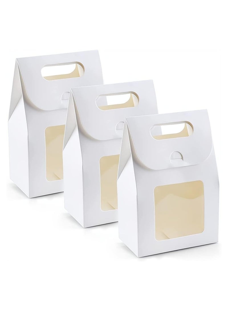 general Bread Bags, Kraft Bags Cookie Coffee Bags Gift Wrap Paper Holiday Party Bread Cookies Candy Desserts Chocolate Sandwiches Lunch Bags, 25 Pieces, White with Window Style Bags - Image 1