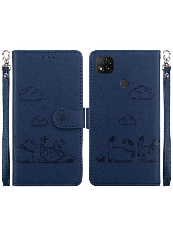 The Bros Case For Xiaomi Poco C31 Cute Cats RFID Leather Phone Case