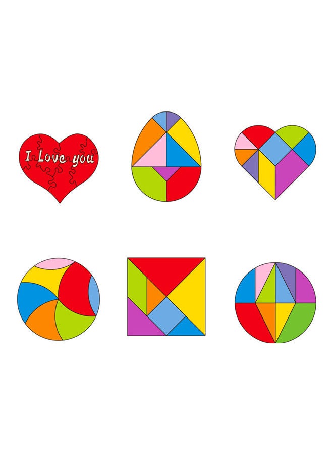 6-Piece Tangram Jigsaw Puzzle Set - Image 1