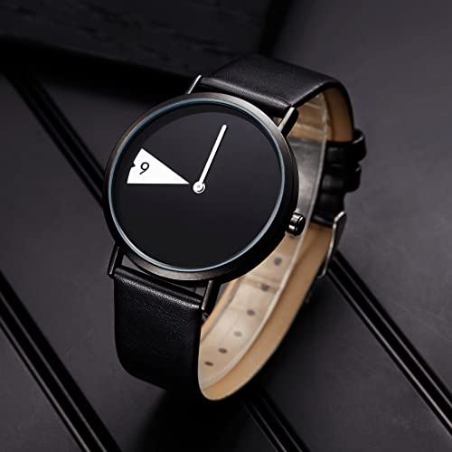SHENGKE Creative Watch Ultra-Thin Strap Casual Fashion Quartz Minimalist Watch Black - Image 4