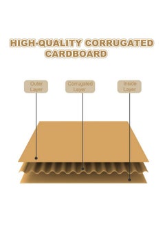 WOPPLXY 100 Pcs 8 X 10 Inch Corrugated Cardboard Sheets, 1/8" Thick Flat Corrugated Cardboard Flat Cardboard Pads, Filler Insert Sheet Pads For Crafts, Packing, Shipping, Mailing, Diy Art Projects  - Image 3