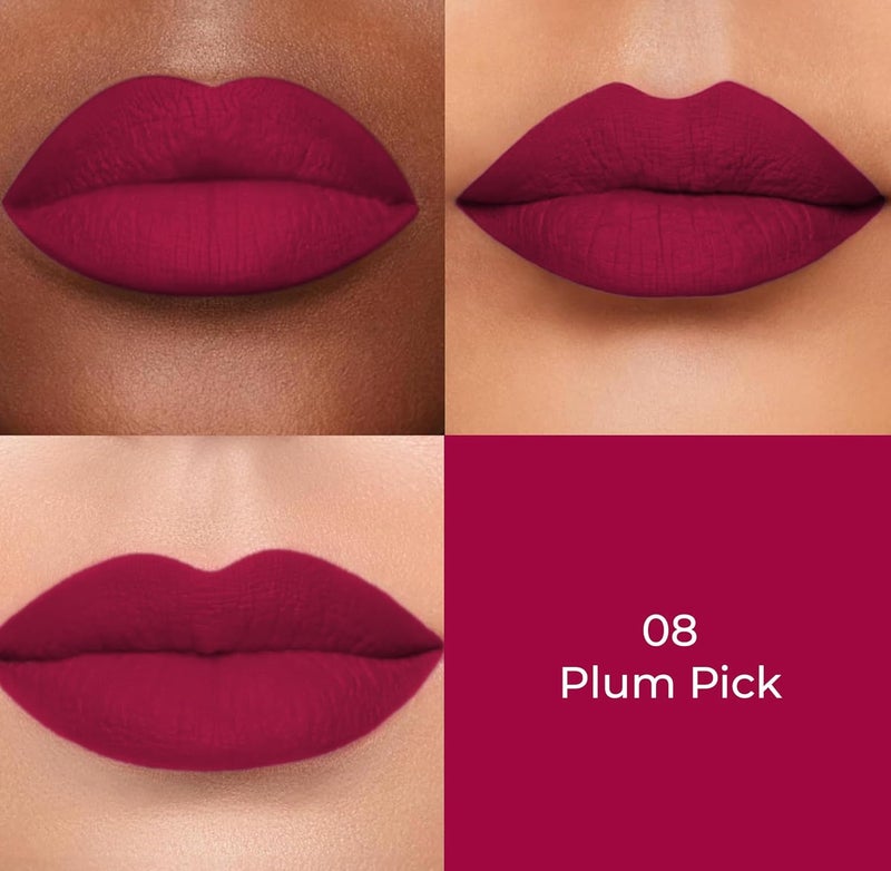 COLORS QUEEN Colors Queen Color It All Lip Crayon Lipstick with Sharpener Creamy Matte Finish Smudge Proof Waterproof Long Lasting Crayon Lipstick for Women Last Upto 18 Hours Plum Pick35g - Image 2