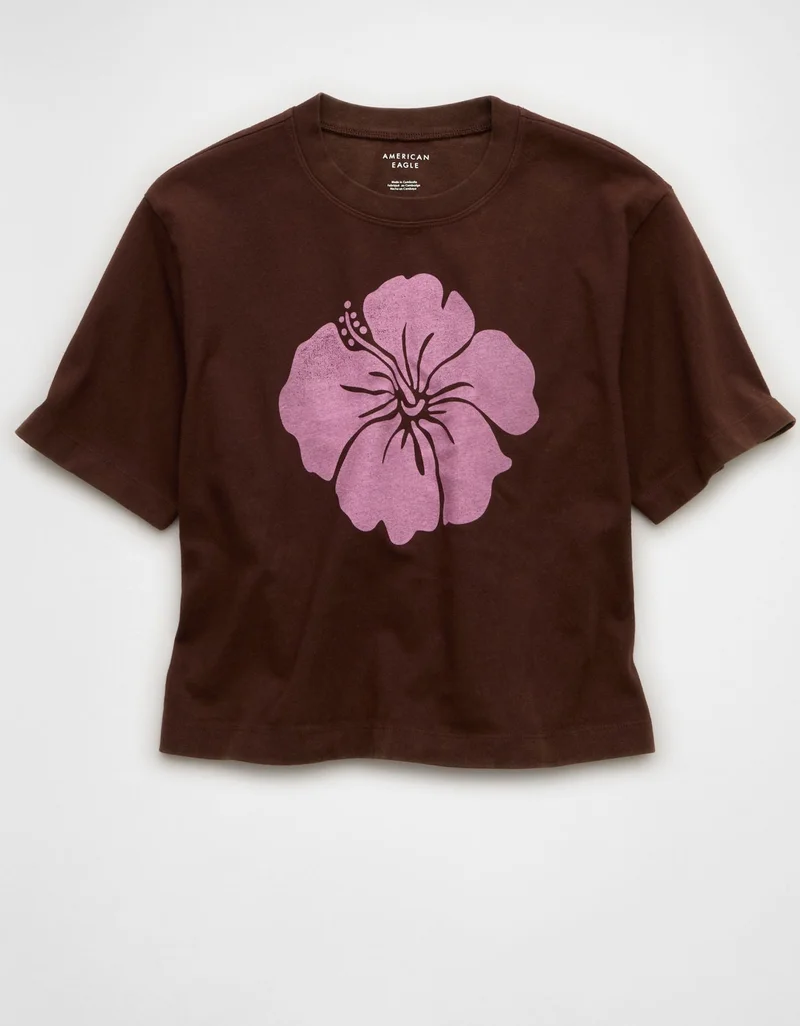 American Eagle  AE Boxy Graphic T-Shirt for Women | Best Price UAE