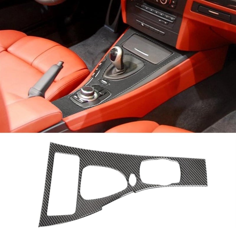 QASULER Carbon Fiber Gear Shift Panel Cover for E92 M3 - Image 4