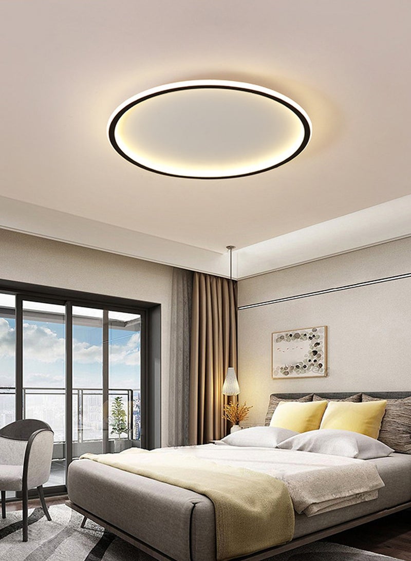 LOOPITYS Minimalist bedroom LED ceiling light (diameter 50cm, three color temperature 3000K-6000K) circular ultra-thin LED ceiling light, suitable for rooms, living rooms, and dining rooms - Image 2