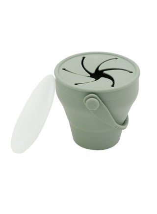 Snack Container, Baby Folding Snack Catcher With Lid, Portable And Durable Collapsible Silicone Snack Cup, Lightweight Toddler Snack Bowl For Kids Babies, (1pc, Green) - pzsku/ZB3BB2E3150F161FBCDB1Z/45/_/1735887616/167ef24b-df95-4c96-ae75-1a245ba3e08b