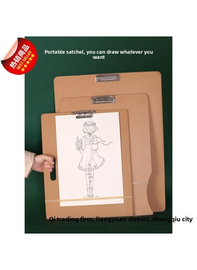 Generic - Sketchpad Special Writing Board Splint For Art Students Portable A2 Sketchpad A3 Sketchpad 8K Outdoor 6K Portable 4K Beginning-Color:18inch (45.7*45.7cm) + Sketch Set (8k Paper) - Image 1