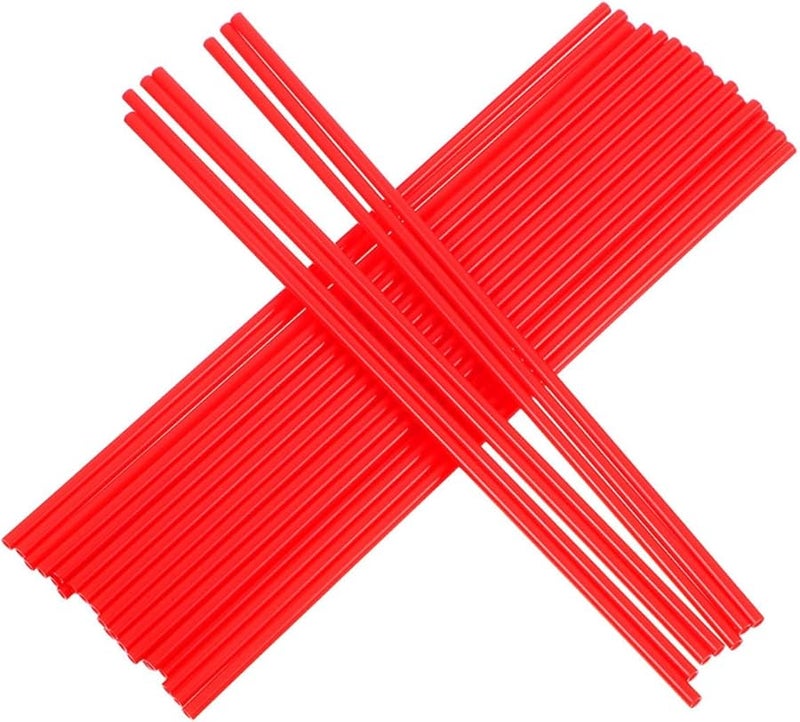 60Pcs Long Red Spray Straws Extension Tubes For Automotive Rust Removers Precise Control - Image 1