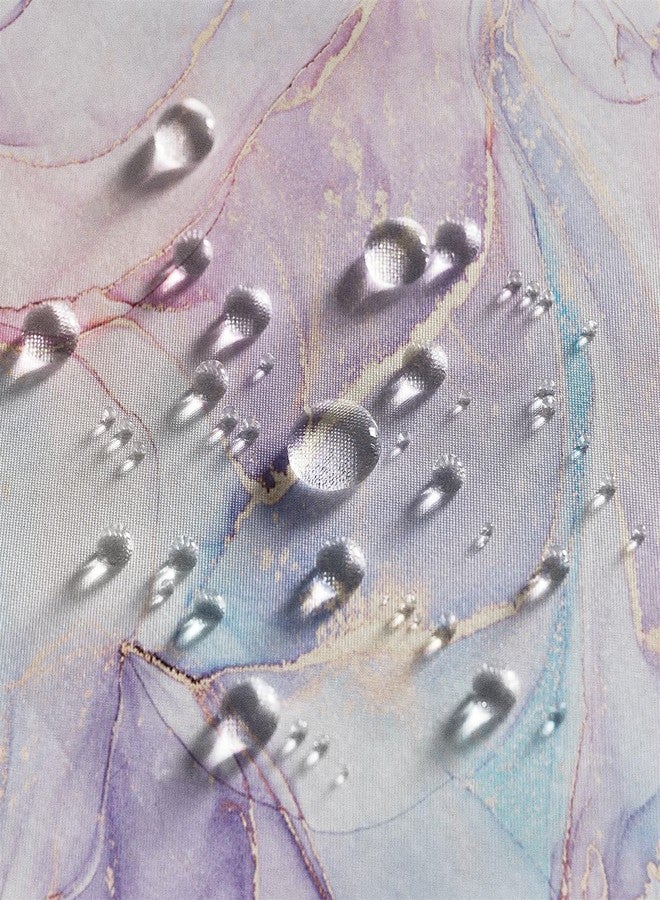 Renaiss Purples Pink Marble Shower Curtain Abstract Modern Pastel Watercolor Ink Art Luxury Hotel Bathroom Decorative Shower Curtain Waterproof Fabric Shower Curtains for Bathroom 72" W x 72" L - Image 4