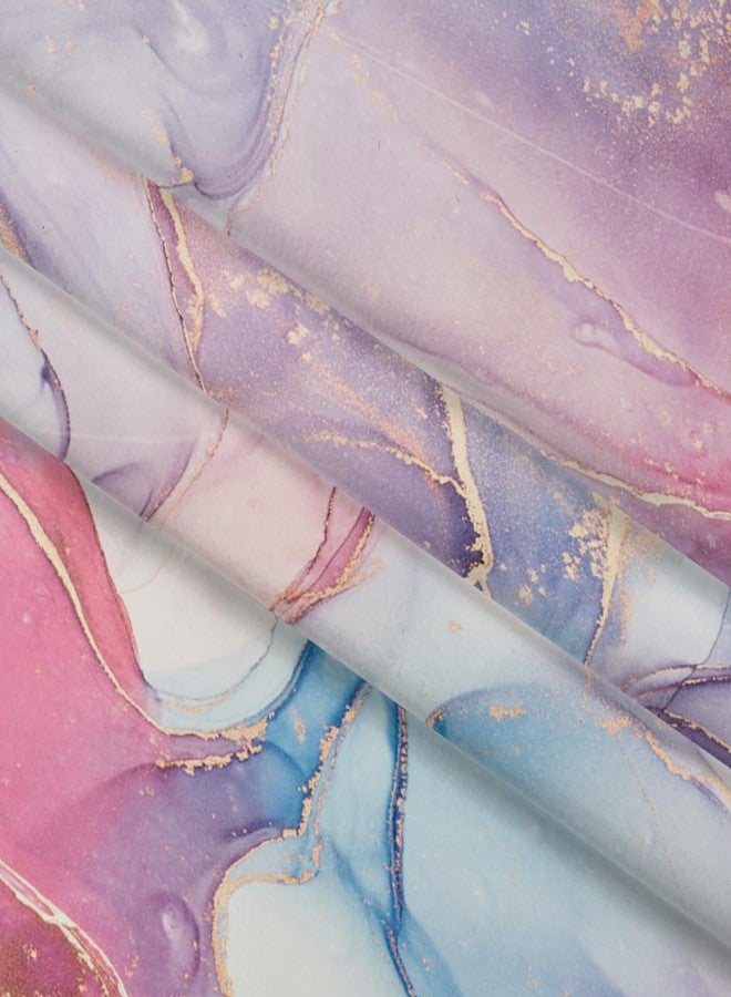Renaiss Purples Pink Marble Shower Curtain Abstract Modern Pastel Watercolor Ink Art Luxury Hotel Bathroom Decorative Shower Curtain Waterproof Fabric Shower Curtains for Bathroom 72" W x 72" L - Image 3