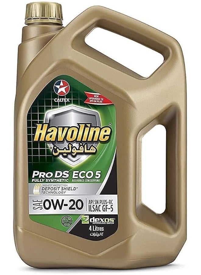 HAVOLINE CALTEX Havoline 0W-20 Engine Oil - ProDS Fully Synthetic Eco 5 (4L)  - Image 1