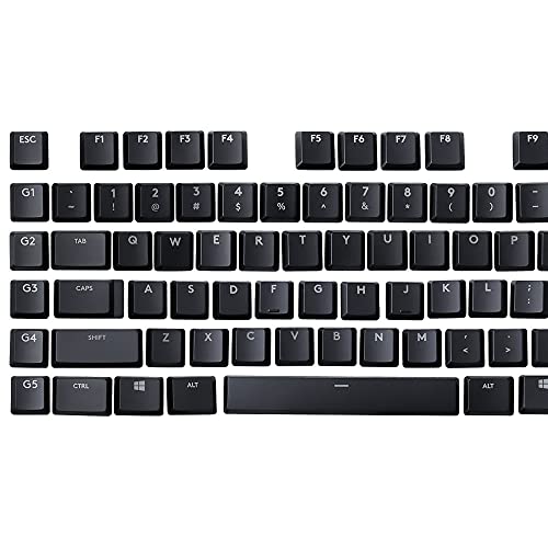 HUYUN A Full Set 87 keycaps Replacement for Logit G813/G815/G913/G915 TKL RGB Mechanical Gaming Keyboard (Black 87 Keys) - Image 2