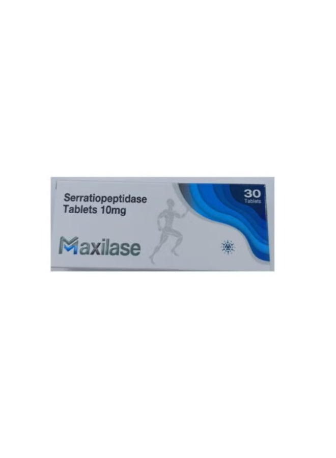 Maxilase 10mg 30 Tablet (Serratiopeptidase 10mg)