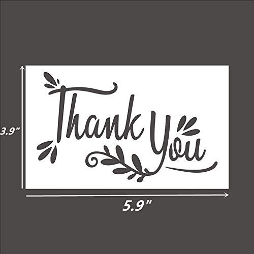 OBUY Thank You Reusable Stencil Airbrush Painting Art DIY Home Decor Scrap Booking Album Crafts (3.9“×5.9”) - Image 2
