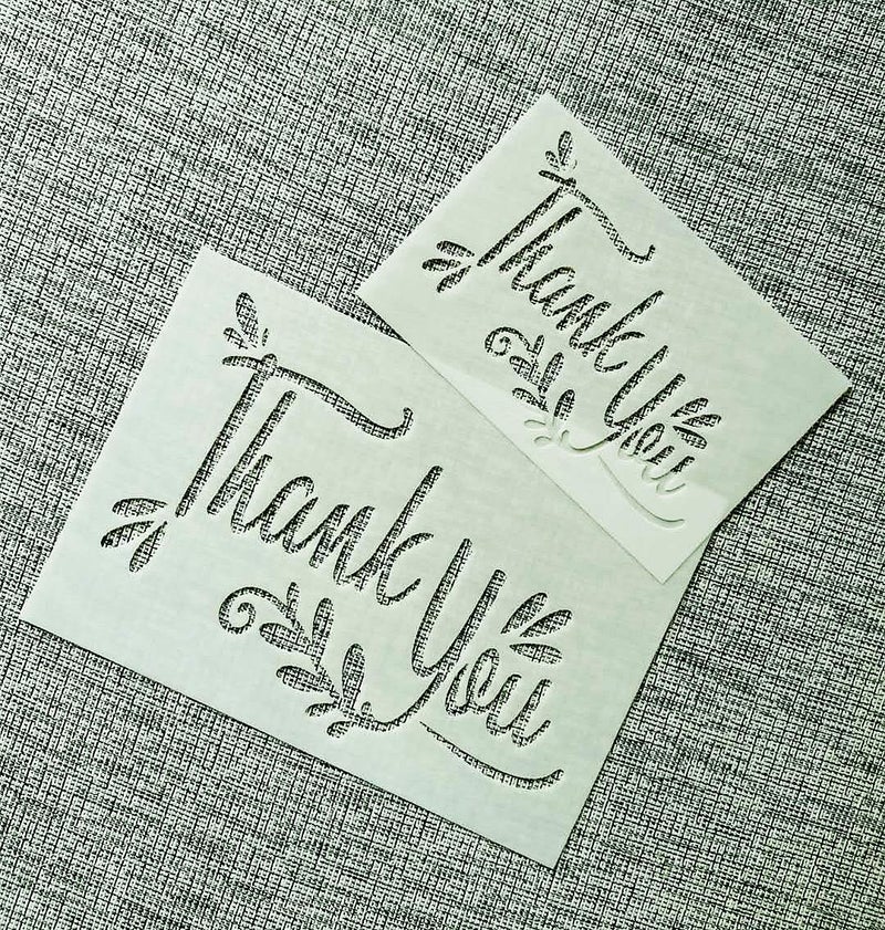 OBUY Thank You Reusable Stencil Airbrush Painting Art DIY Home Decor Scrap Booking Album Crafts (3.9“×5.9”) - Image 5