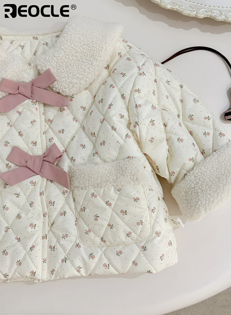 ريوكل جاكيت مبطن للفتيات مع بطانة فاخرة وتصميم دافئ للشتاء، معطف معزول مع حشوة ناعمة لحماية في الطقس البارد - Image 4