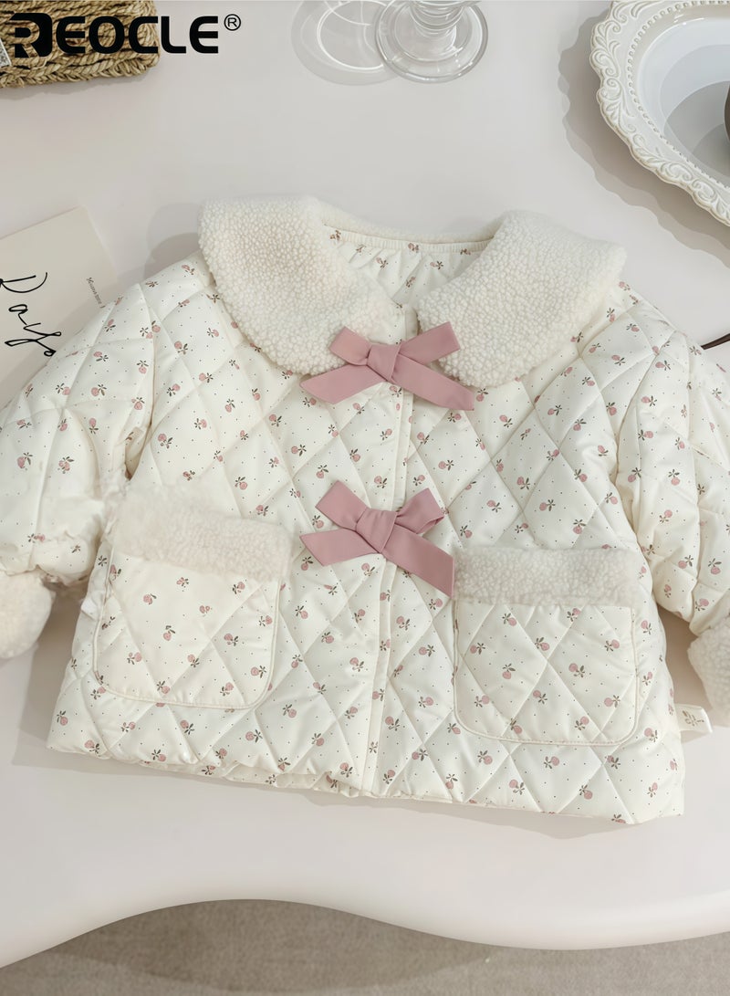 ريوكل جاكيت مبطن للفتيات مع بطانة فاخرة وتصميم دافئ للشتاء، معطف معزول مع حشوة ناعمة لحماية في الطقس البارد - Image 2