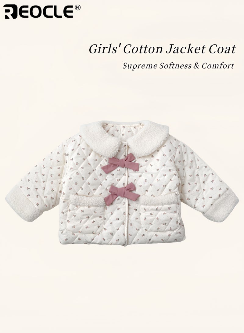ريوكل جاكيت مبطن للفتيات مع بطانة فاخرة وتصميم دافئ للشتاء، معطف معزول مع حشوة ناعمة لحماية في الطقس البارد - Image 1