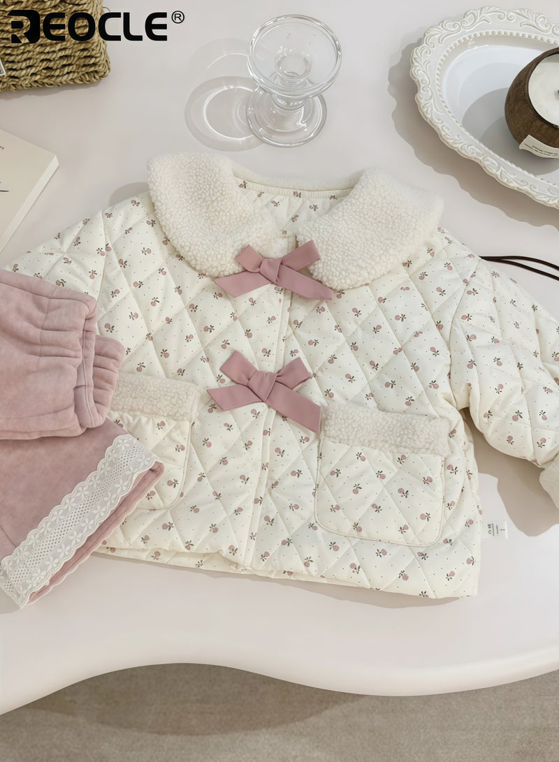 ريوكل جاكيت مبطن للفتيات مع بطانة فاخرة وتصميم دافئ للشتاء، معطف معزول مع حشوة ناعمة لحماية في الطقس البارد - Image 3