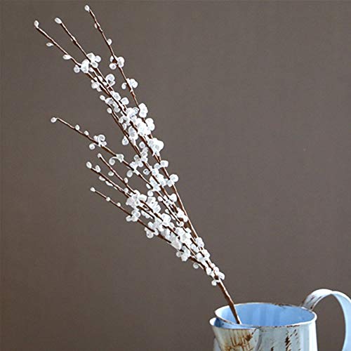 OUKEYI 29.5'' Long 10 Pcs Stem Artificial Jasmine Flowers Tall Fake Flower Bouquet Faux Jasmine Plants for Wedding DIY Floral Art Plant Home Office Party Decoration (White) - Image 5
