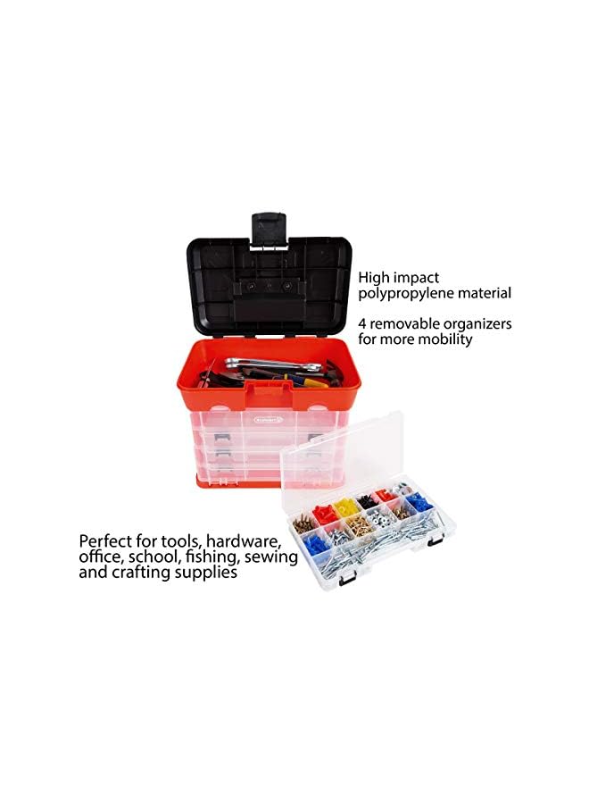 Stalwart 75-3182A 11" Rack System Tool Box With 4 Organizers - Image 5
