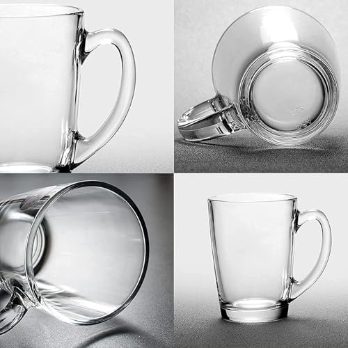 Mevanta Premium Glass Tea and Coffee Cup 250ML Set of 6 Transparent Glass Cups Set for Milk Cup, Hot/Cold Drinks Cups, Herbal Tea, Green Tea, Lemon Tea Cup Set for Ideal Gift Uses (6, BX-22) - Image 5