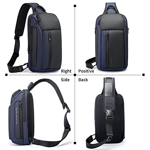 BANGE Shoulder Bag for Men, Waterproof Crossbody Sling Backpack for Men… (7566Blue) - Image 5