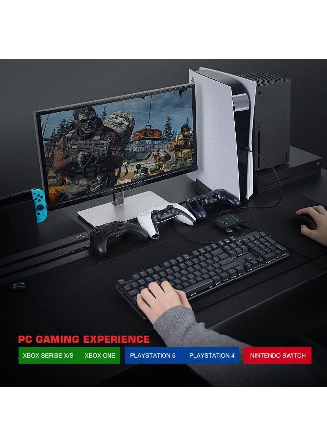 ليدجوي مُحَوِّل لوحة مفاتيح وفأرة Leadjoy VX2 AimBox لجهاز Xbox One، Xbox Series X/S، جهاز Nintendo Switch، PS4، PS5، وأجهزة الألعاب الأخرى للألعاب من نوع FPS وTPS وRTS - Image 3