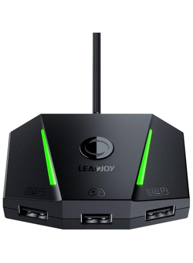 ليدجوي مُحَوِّل لوحة مفاتيح وفأرة Leadjoy VX2 AimBox لجهاز Xbox One، Xbox Series X/S، جهاز Nintendo Switch، PS4، PS5، وأجهزة الألعاب الأخرى للألعاب من نوع FPS وTPS وRTS - Image 1