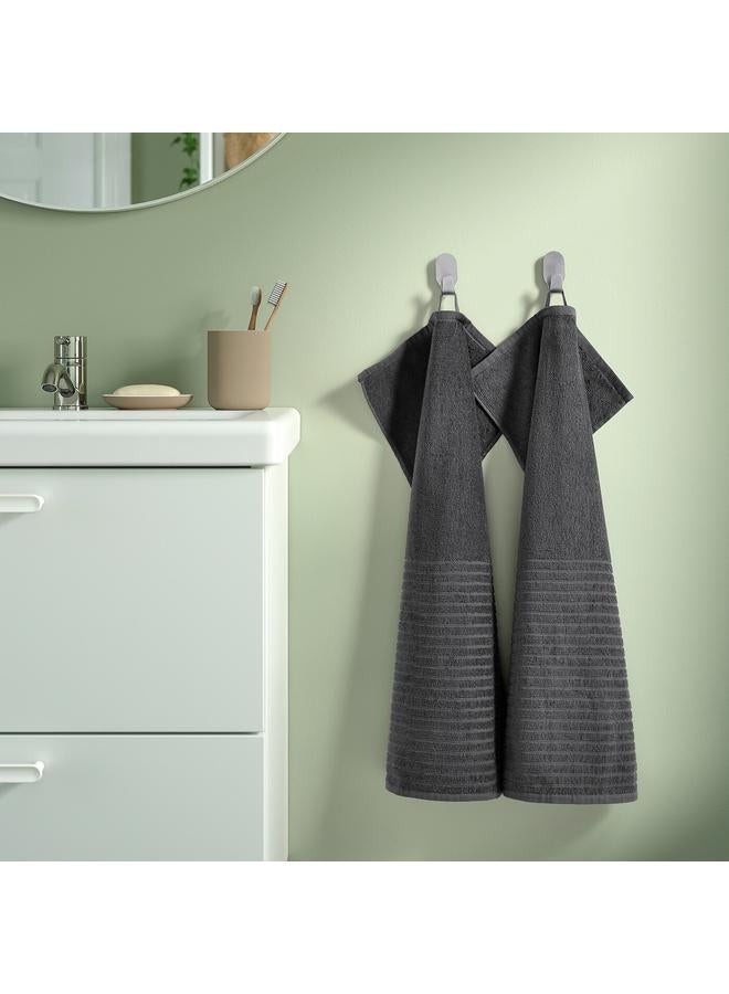 Hand towel, dark grey, 40x70 cm  - Image 3
