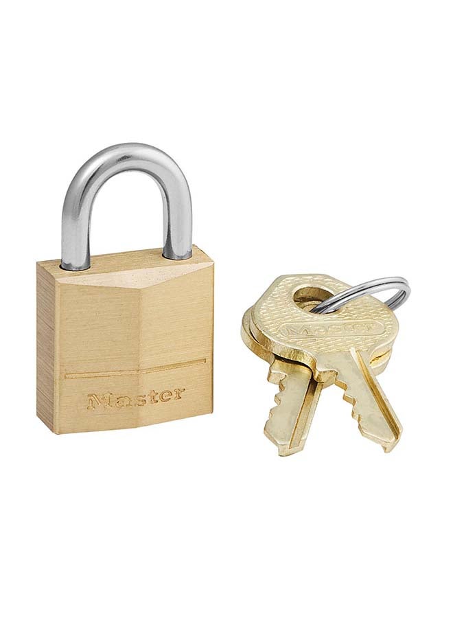 Master Lock Solid Brass Padlock Gold/Silver 40mm - Image 1